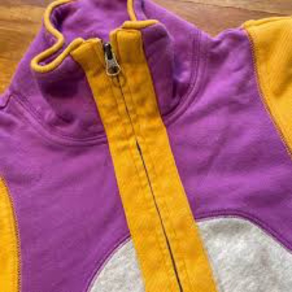 Free People Movement Colorblock Half Zip Oversized Pullover Gray Sweatshirt Med - Picture 4 of 9